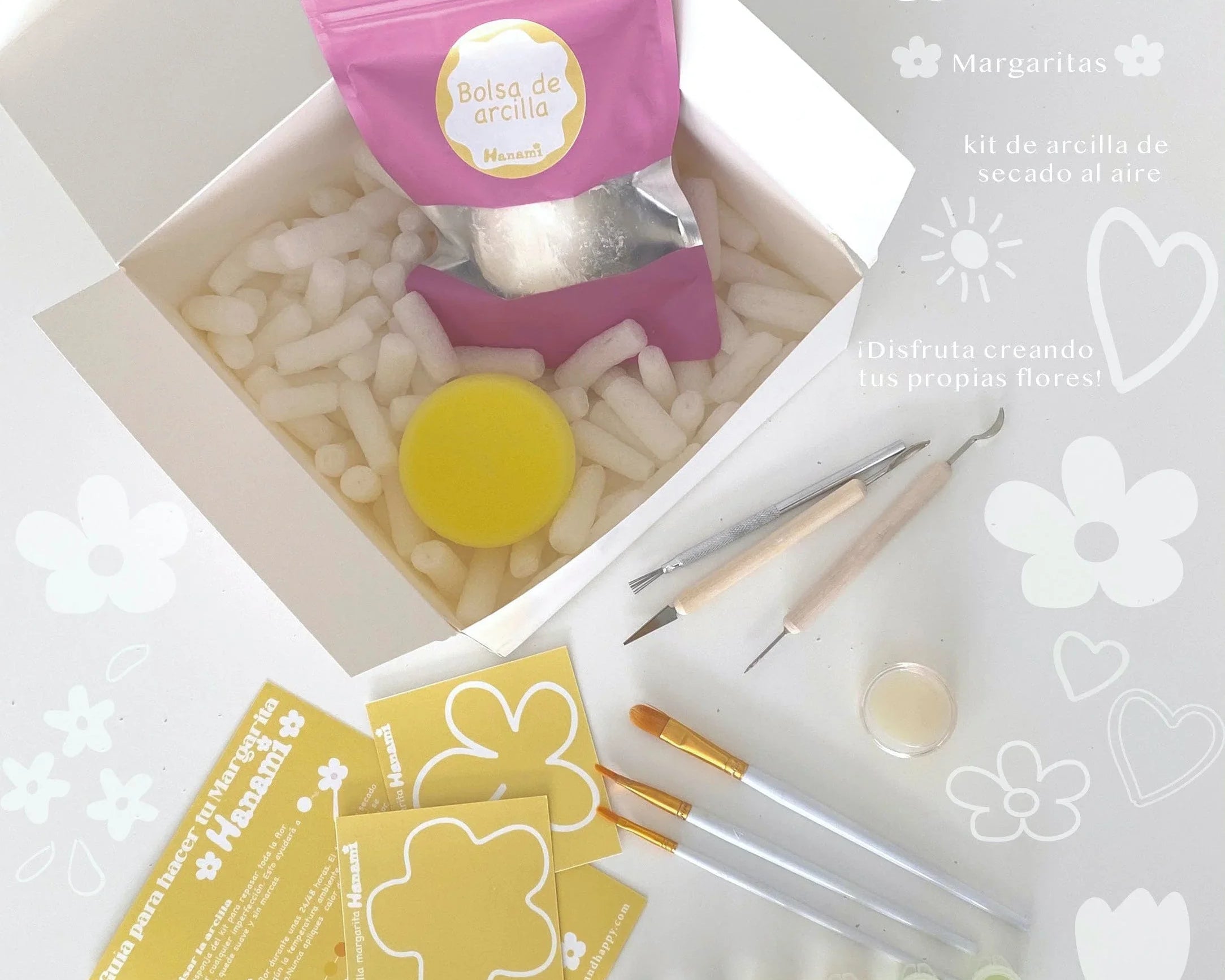 Kit Hanami Margarita: crea tu flor de cerámica en casa paso a paso