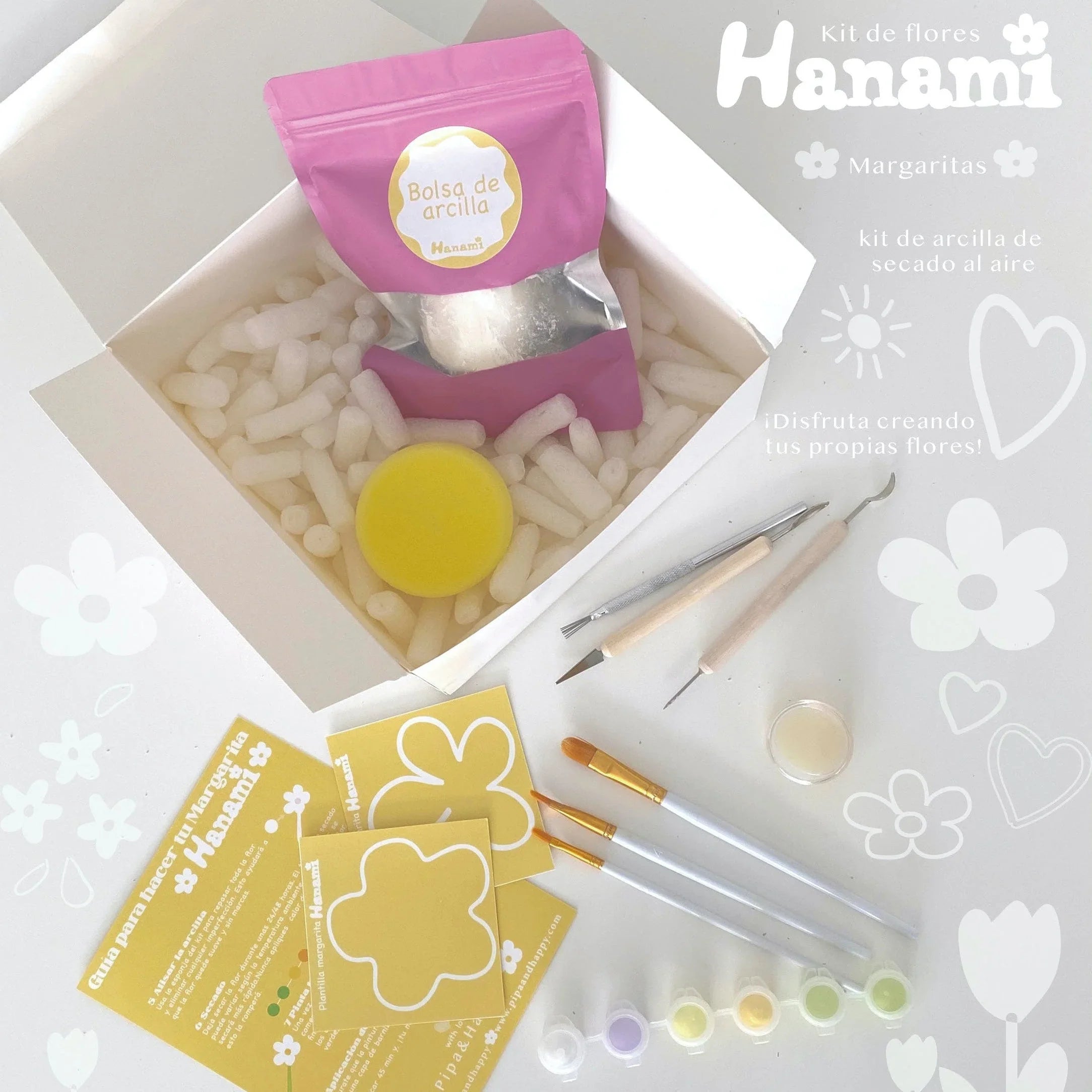 Kit Hanami Margarita: crea tu flor de cerámica en casa paso a paso