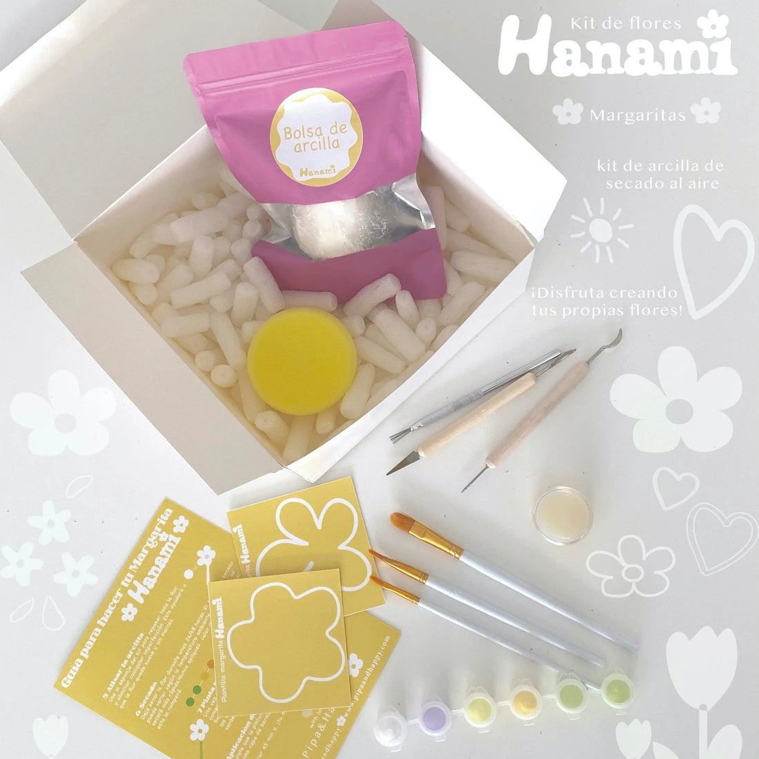 Kit Hanami Margarita: crea tu flor de cerámica en casa paso a paso