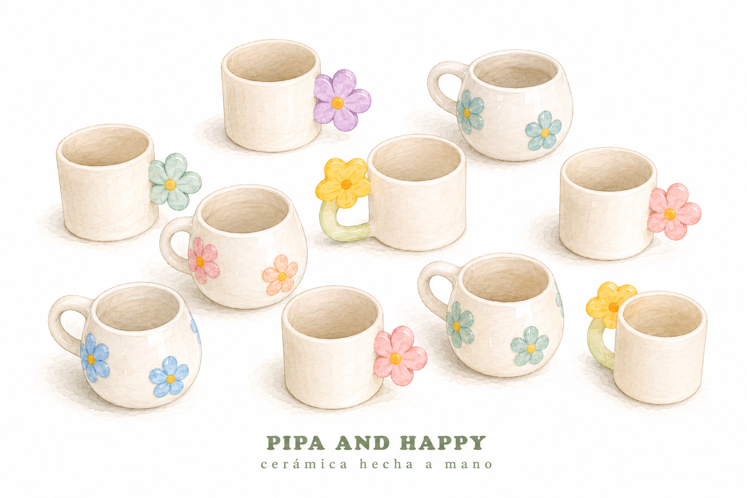 Tazas con Flores