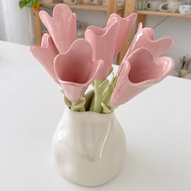 Jarrón Blanco Colección Hanami