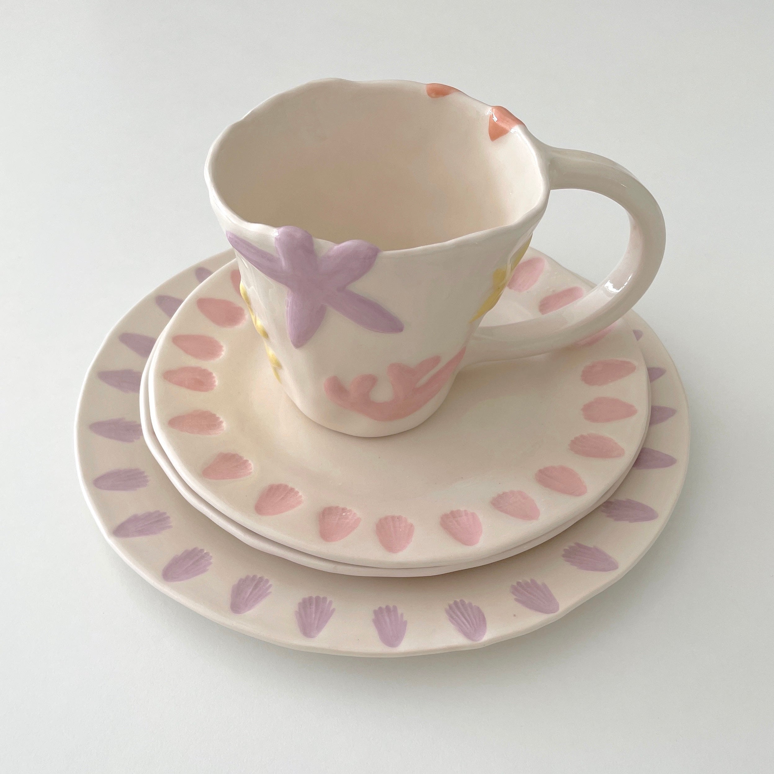 taza de cerámica taza coral