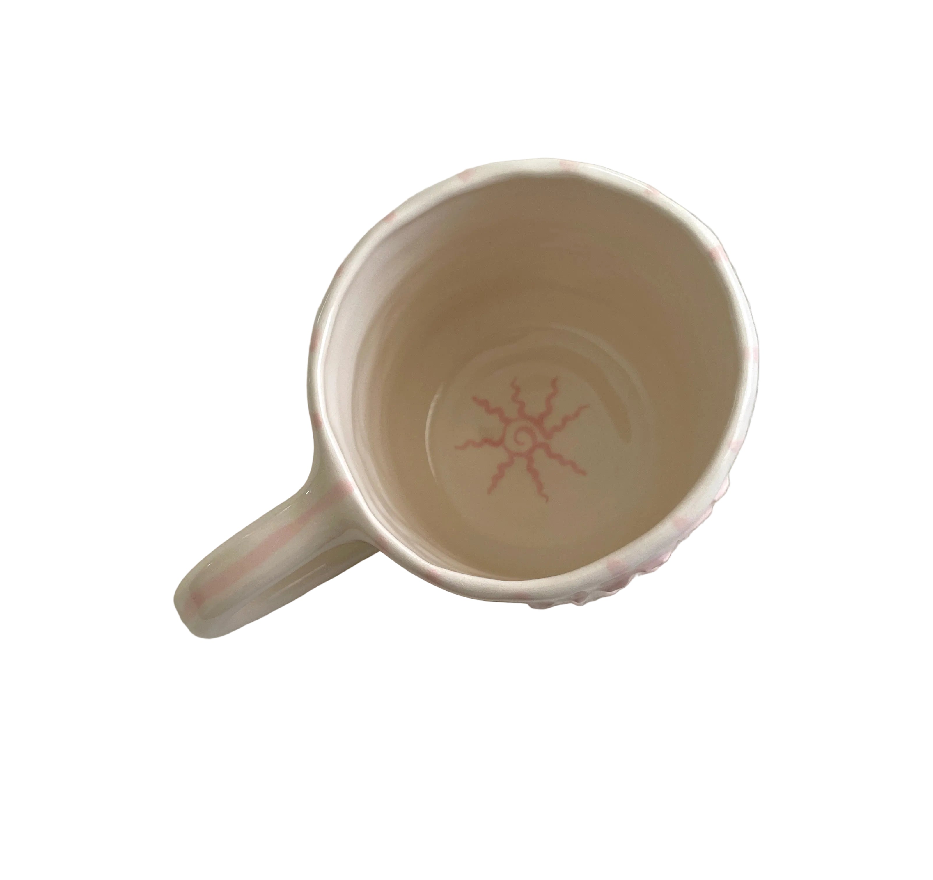 taza con rayas rosas y frase hecha a mano por Pipa and Happy