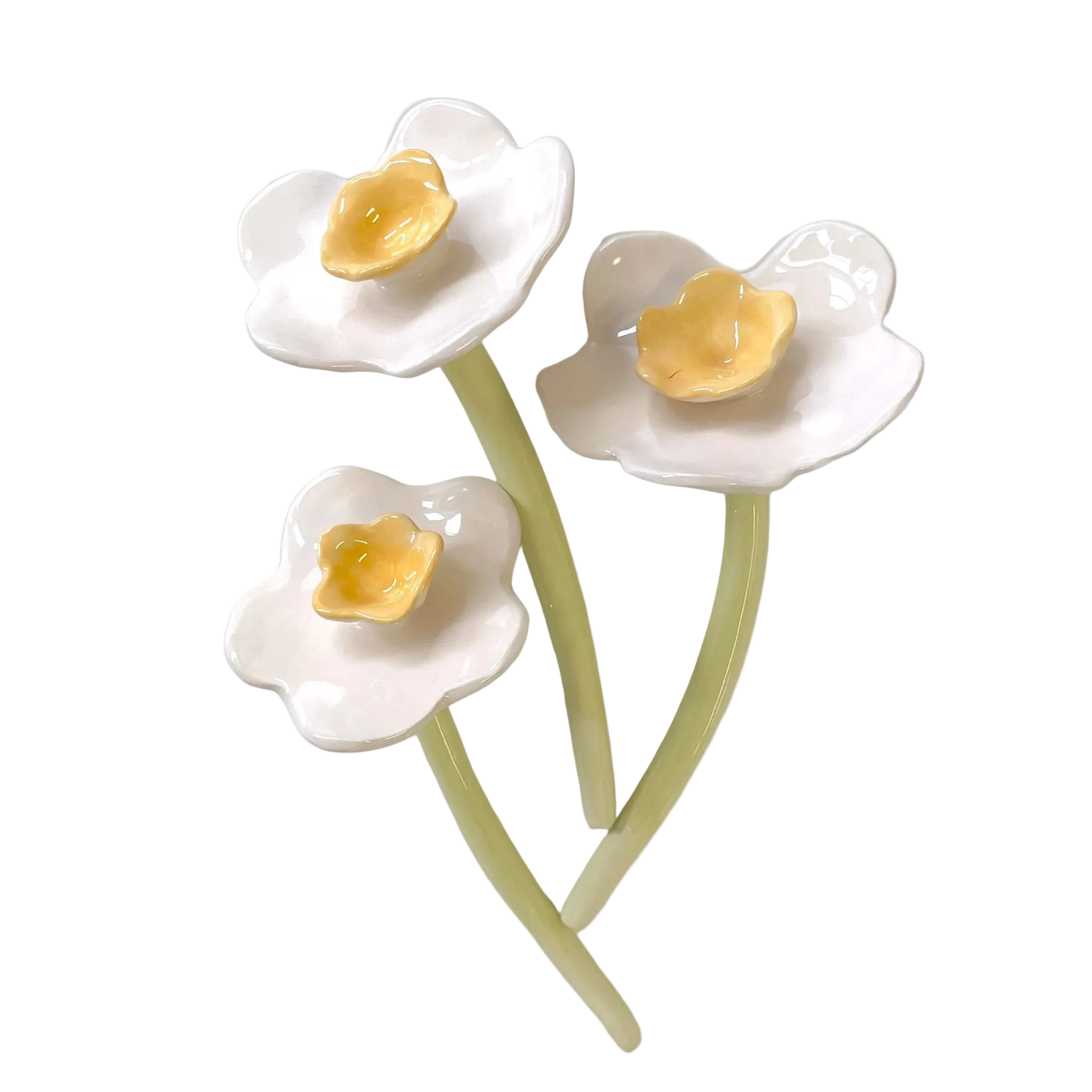 narciso, flor de cerámica