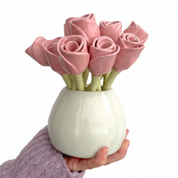 ramo de rosas de cerámica