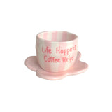 Taza Pink Espresso con plato